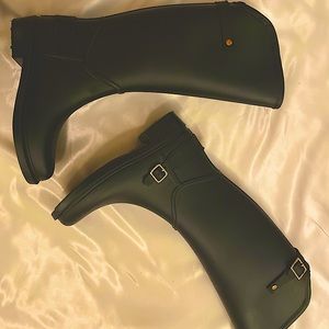 Tall All Black Rain Boots